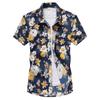 Stylish Men Holiday Short Sleeve T-shirt With Vibrant Hawaiian Floral Patterns
