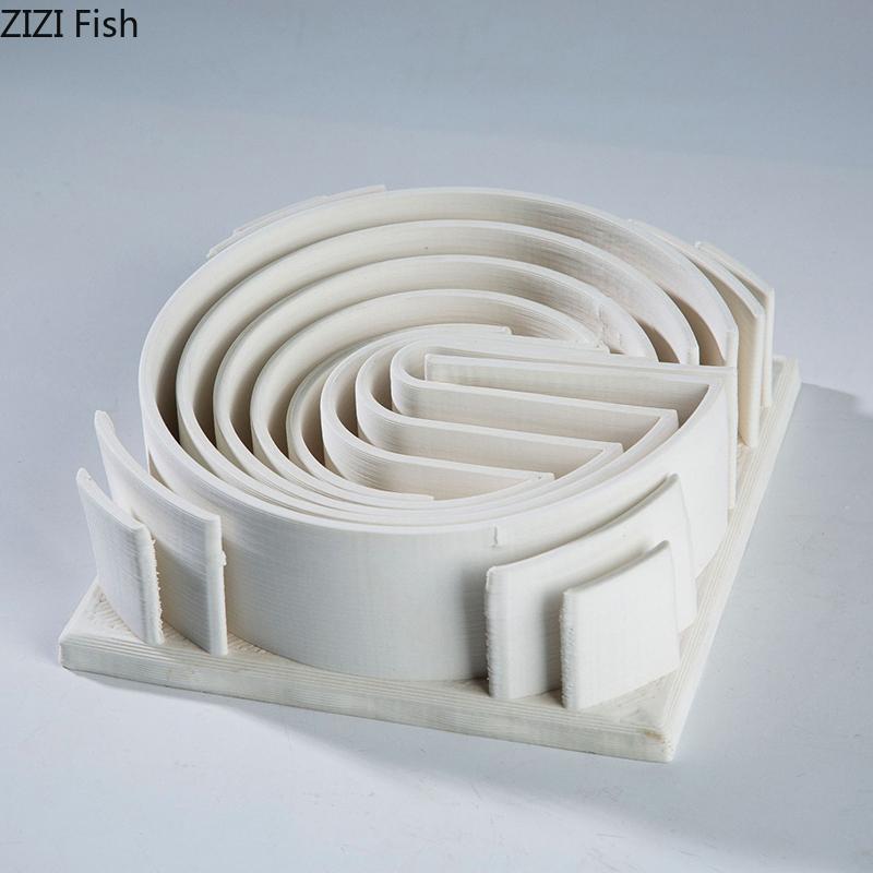 Sculpture Forme Géométrique Minimaliste Œuvre d'Art Impression 3D Décoration de Bureau Artisanat Créatif Ornements Accessoires de Décoration Intérieure