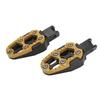 1 Pair Motorcycle Footpeg Left Right Anti Slip Universal Aluminum Alloy Motorcycle Footpeg Golden