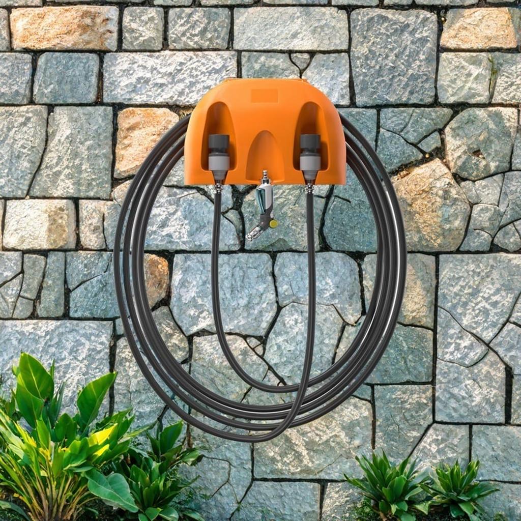 2PCS Water Pipe Hose Storage Rack, Wall Mounted Hose Bracket,Hose Plastic Reel Rack Hanger Shelf For Outdoor Garden Patio Garage