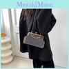 Modern Street Style Chain Shoulder Bag In Black Or Silver With Phone Pocket