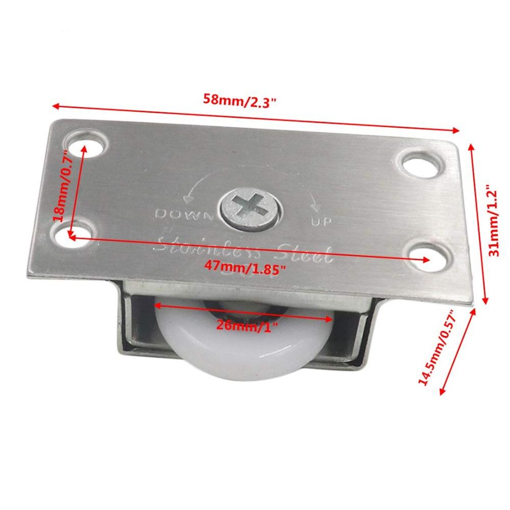 4 Paia Ruote Metalliche per Mobili Ruote per Armadio e Cassetti Puleggia Moderna per Porta Scorrevole Armadio