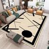 Black White Geometric Pattern Large Living Room Rug Non Slip Sofa Carpet Modern Abstract Design Floor Mat Home Interior Decor