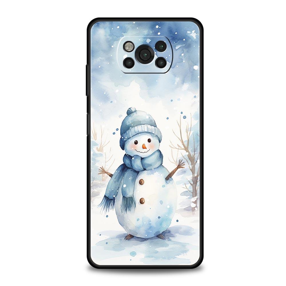Christmas Graphic Printed Phone Case For For Xiaomi Poco X6 X5 Pro X4 X3 NFC F5 Pro F4 F3 GT M5 M4 Pro 5G M3 C51 C50 C55 Cover