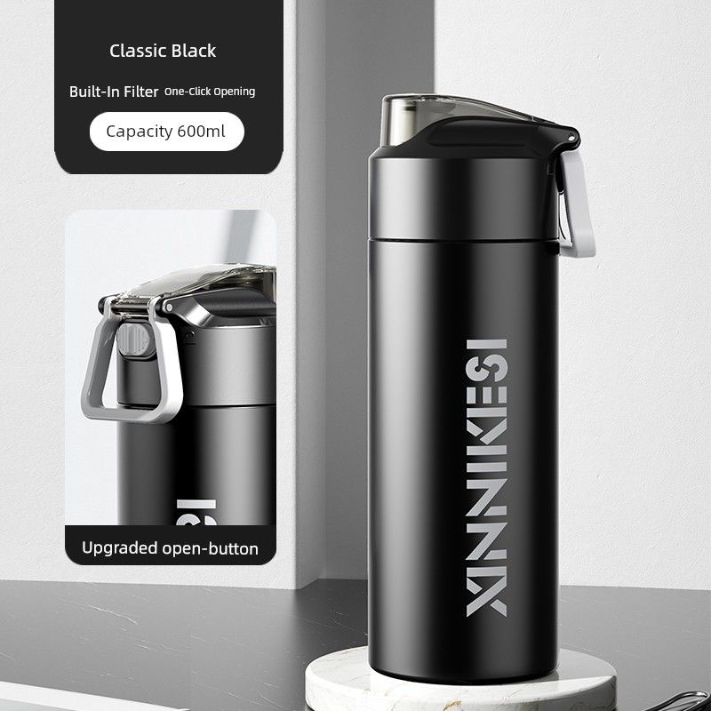 German Large-Capacity Thermos Cup for Students, 316 Stainless Steel Outdoor Sports Water Cup, Men's Car-Mounted Direct Drinking Cup