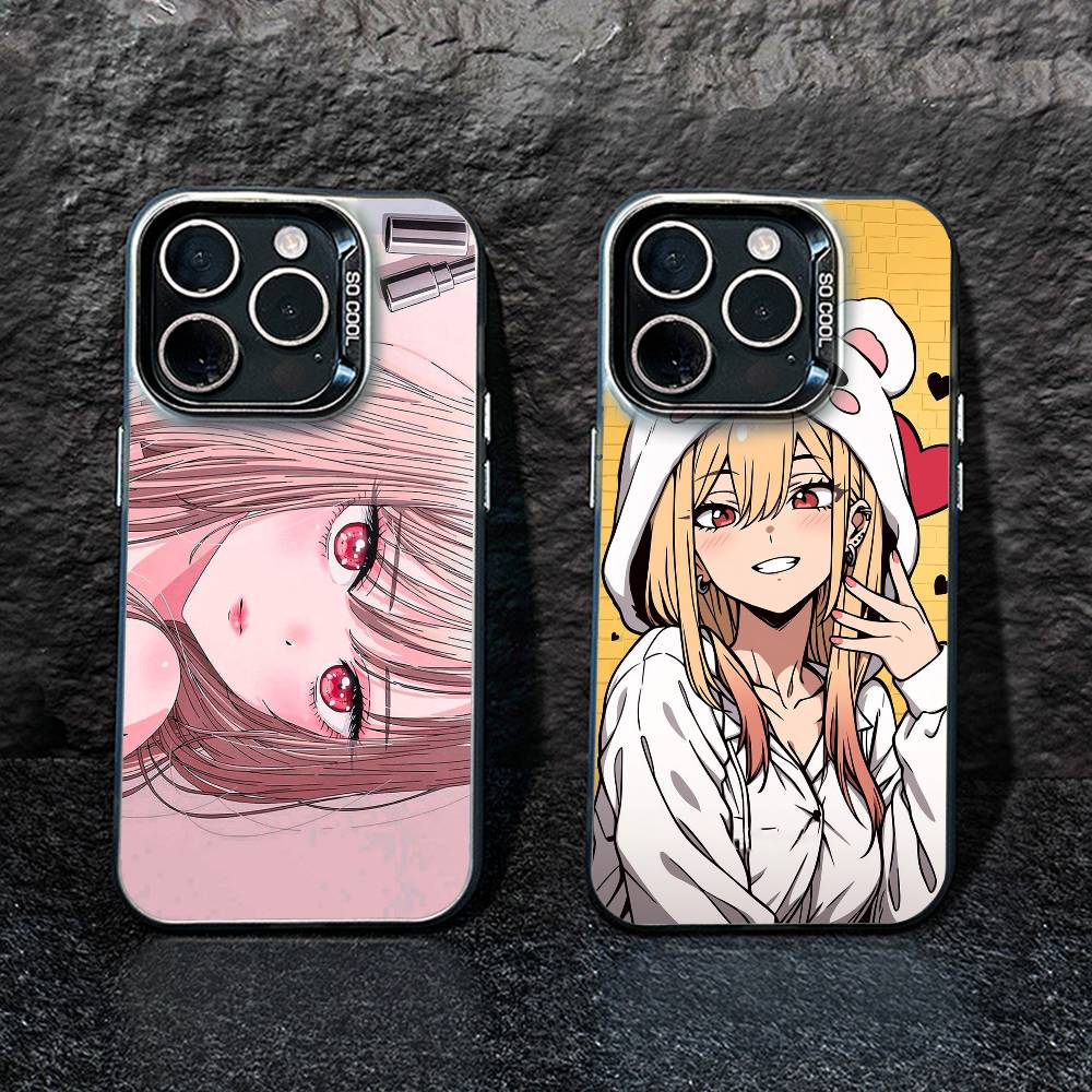 S-Darling Marin Kitagawa Colorful Silver Phone Case For iPhone 17,16,15,14,13,12,Pro MAX Black Matte Shockproof Cover