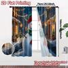 2pcs,Curtains Cute Snowman Christmas Winter Scene (3) Popular Creative Curtains Versatile Fabric Curtains Thermal Insulation,