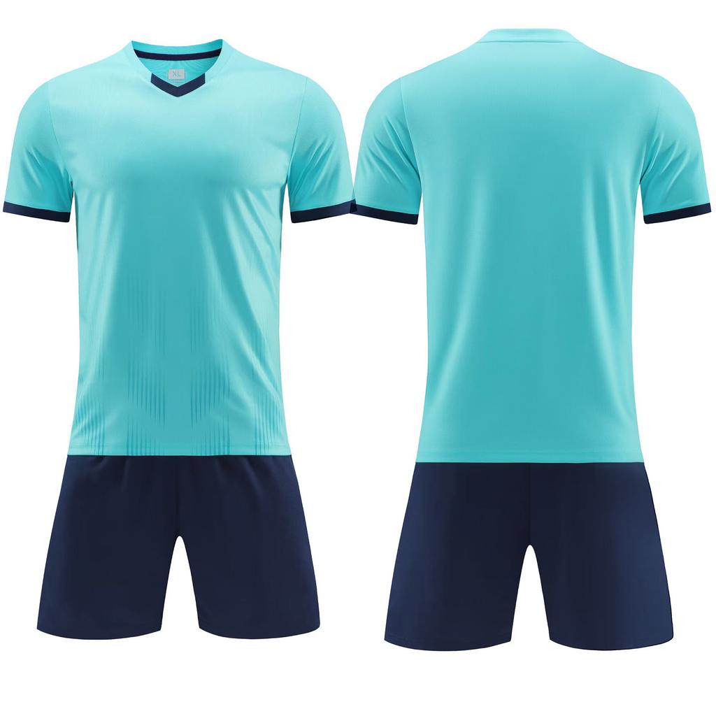 Wholesale football jersey set Customized men's and women's training game jersey Student short-sleeved class uniform Breathable ying football jersey
