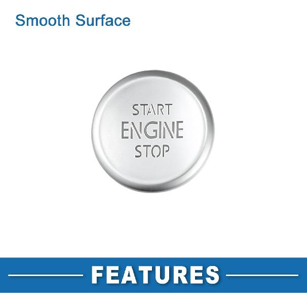 Push Button Starter Switch No.3GD959839 Engine Start Stop Switch Button for Volkswagen Magotan B8 2017-2021 Silver Tone