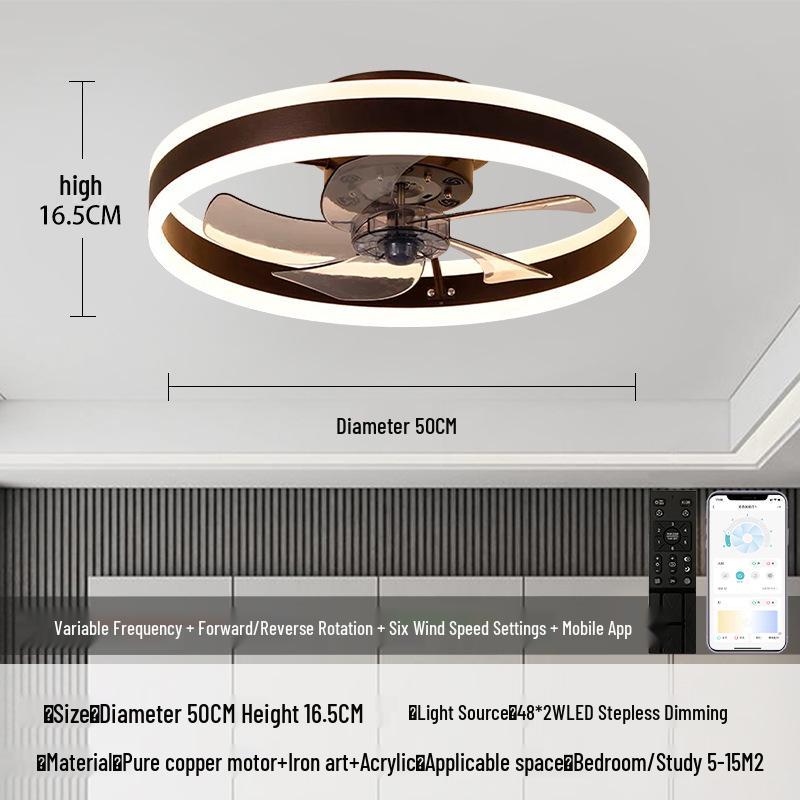 Japanese Style Minimalist Fan Light with Nordic Chandelier for Bedroom or Restaurant