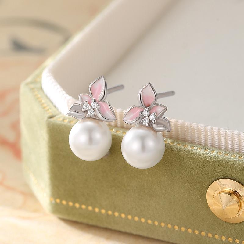 

Французские серьги Magnolia Pearl: Серебро 925 пробы - Элегантный и свежий дизайн для женщин 925 Sterling Silver