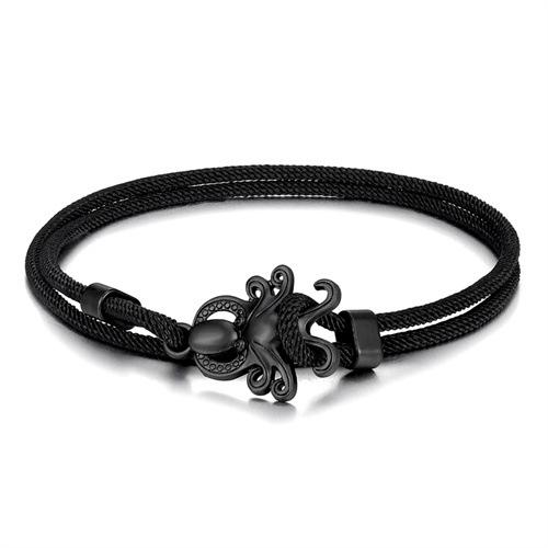 Colored Milan Rope Adjustable Hand Rope Black Octopus Multilayer Bracelet Beach Wind Vacation Wind