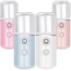 4 Pieces Nano Sprayer Nano F Portable Mini F Mist Handy Sprayer Atomizing Eyelash Extension Cool For Usb Rechargeable (white, Light Pink, Blue,,1640