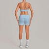 Women's Halter Backless Pleated Yoga Set - Tight Fit, Hip-Revealing Sportswear 