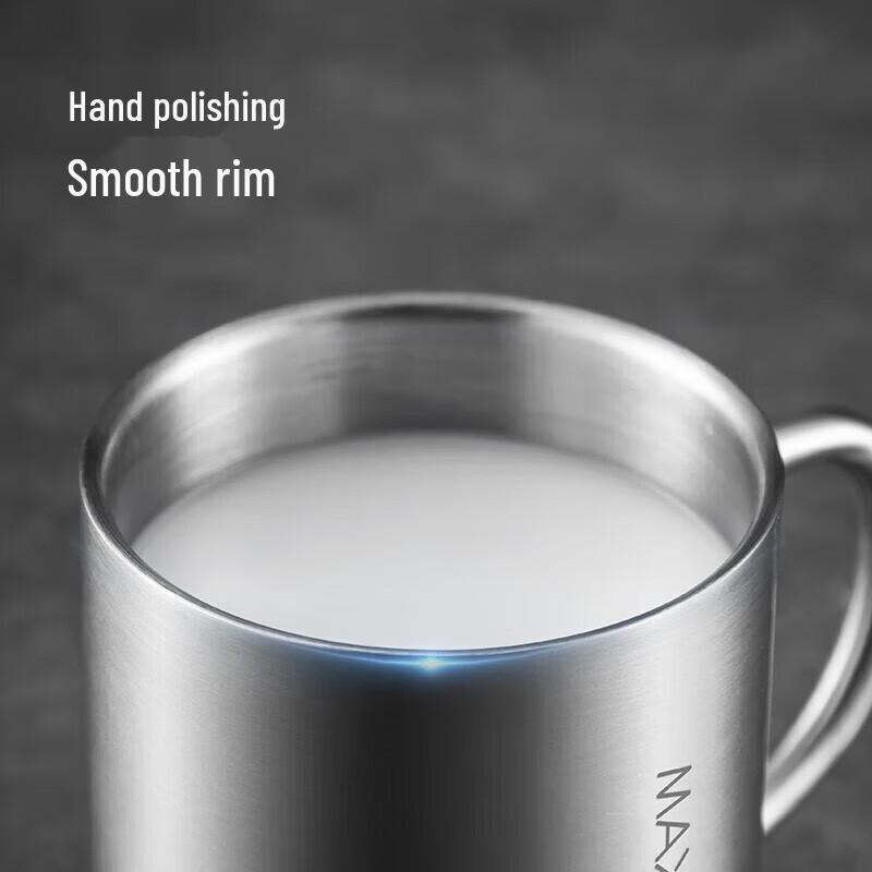maxcook MCB650 Double-Wall Stainless Steel Mug with Lid