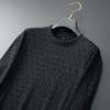 Men's Plus Size Knitted Jacquard Long Sleeve T-Shirt