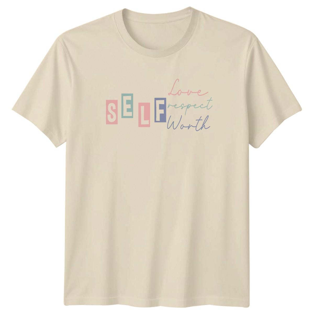 Self Love Respect Worth T-Shirt Self Care Motivational Birthday XXXXL