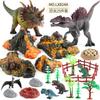 Simulation Dinosaur World Volcano Model Doll Volcano Scene Theme Static Tabletop Ornament Toy