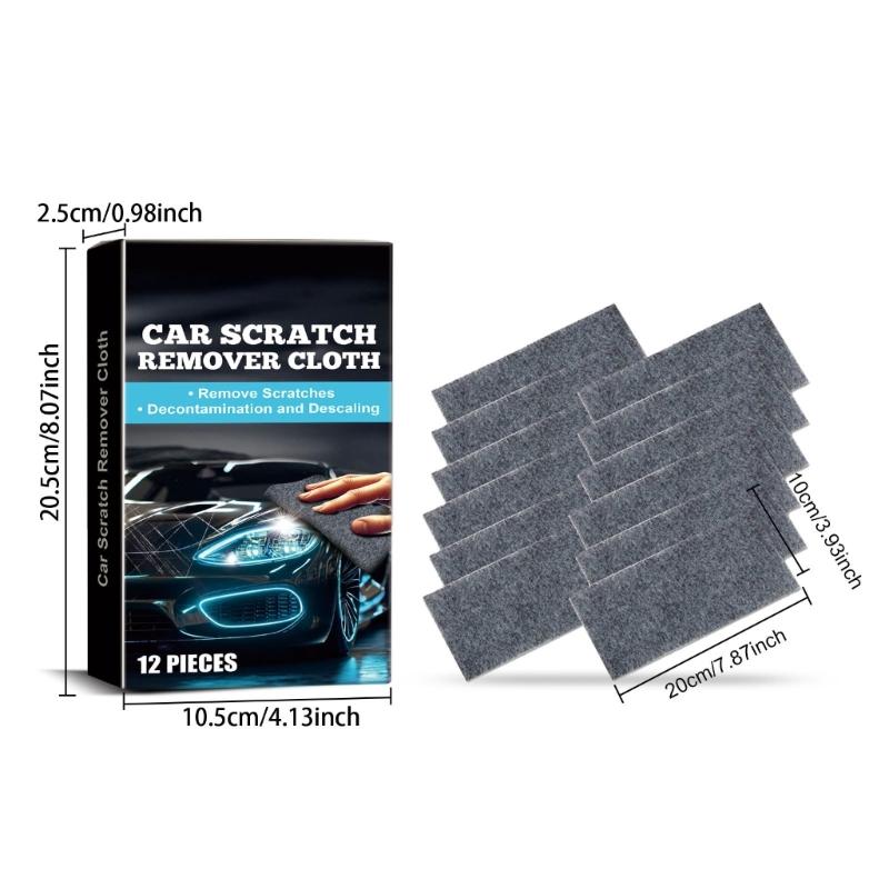 12Pcs/36pcs Car Scratch Repair Cloth, Multipurpose Car Cleaner and Polisher for Improve Vehicle Appearance