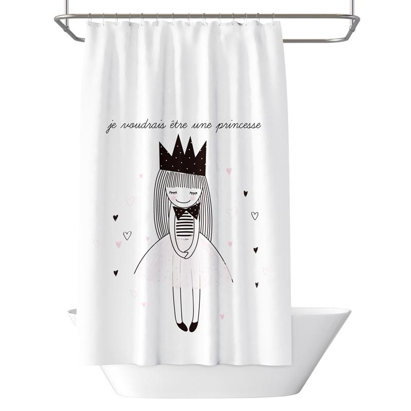 Koupelna zesílená vodotěsná záclona odolná proti plísním sprchový závěs Sprchový oddíl Závěs Sprchový závěs Koupelnový závěs Bez perforace