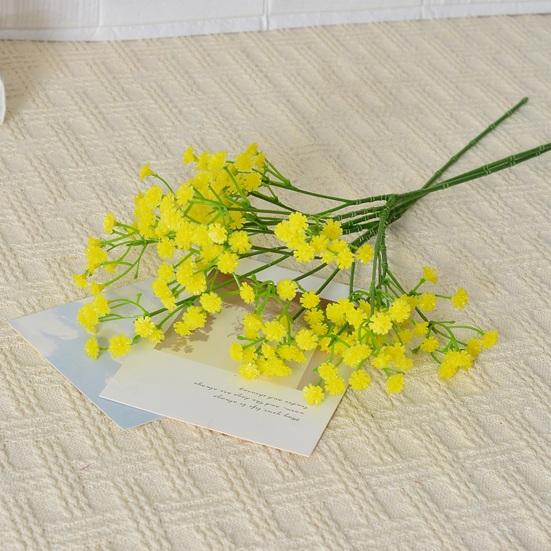 6Pcs 42CM Artificial Babysbreath 3 Fork Realistic Fake Flower Home