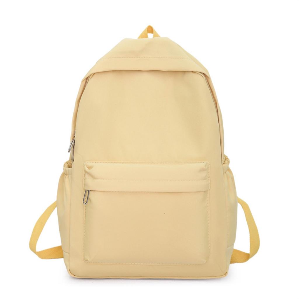 Casual Large Capacity Backpack Fashionable Girls Solid Color College Student Backpack Travel Backpack