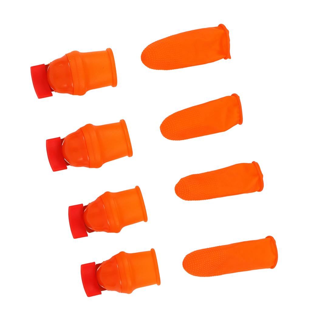 Silicone Thumb Knife Stainless Steel Thumb Knife Picker for Peel Pick Vegetables Pepper Beans Flat Knife
