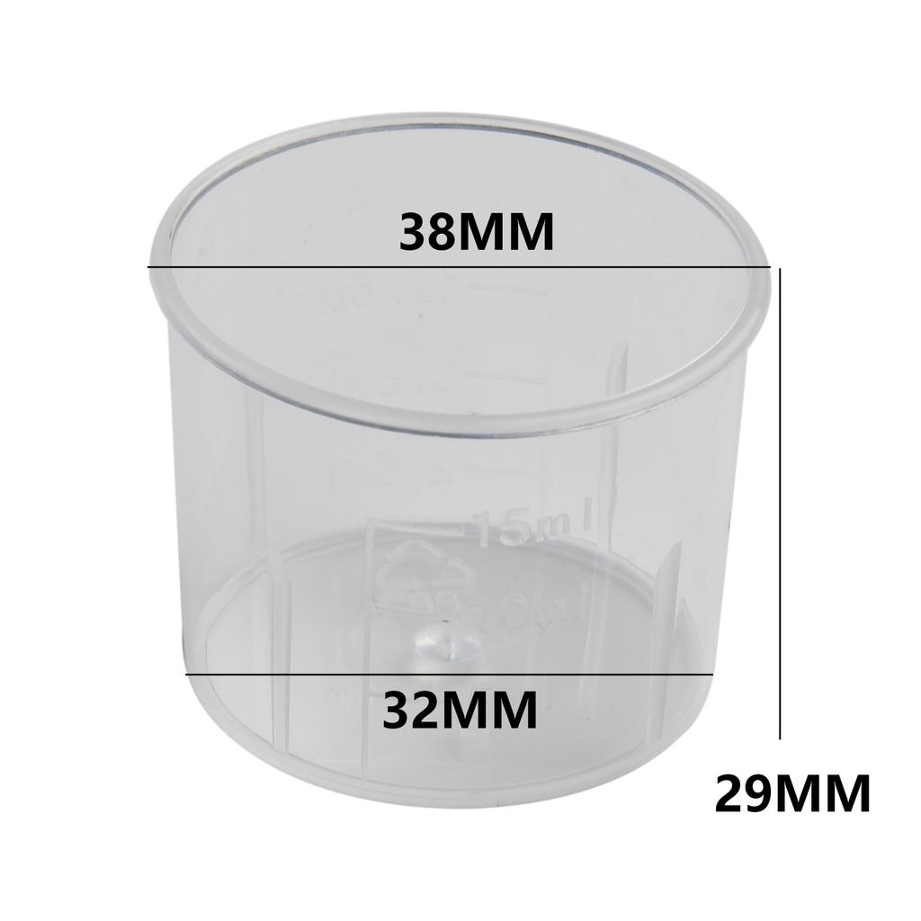 10pcs 15ml/30ml Plastic Measuring Cup Transparent Clear Double-scale Medicine Graduated Measuring Cup Container