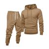 Men's Solid Color Hooded Universal Versatile Hooded Sweatshirt Sweatpants Casual Sports Suit