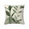 Fresh Green Leaf Simple Style PillowcaseBedroom Living Room Sofa Home Decor Polyester Cushion Cover with Zipper
