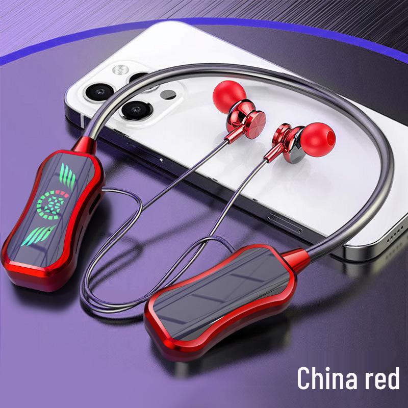 Ultra-Long Battery Life Bluetooth Neckband Headphones: High-Quality Sound, Dual-Mode, Universal for Live Streaming & Sports.