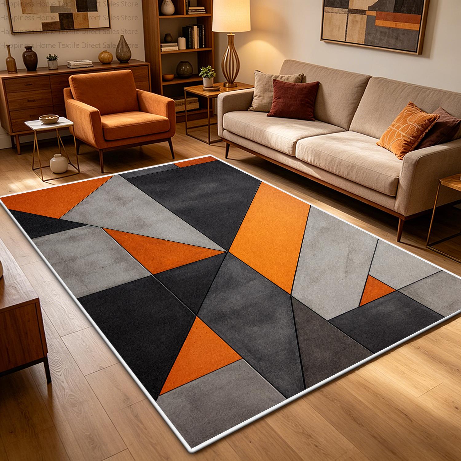 

Simple Style Nordic Living Room Carpet Washable Non-slip Decoration Bedroom Warm Color Rug Large Size Soft Office Floor Mats 60x90cm