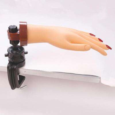 Nail Art Fake Hand Flexible Soft Adjustable Plastic Finger Practice Prosthetic Model Manicure Training Display Tool