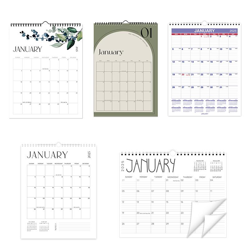 Calendar de perete de birou simplu Calendar lunar zilnic, înregistrare pentru acasă, calendar mare de familie, planificator de perete