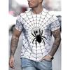 Tricou cu Imprimare Digitală 3D pentru Adolescenți și Bărbați Top cu Mânecă Scurtă Versatil Respirabil