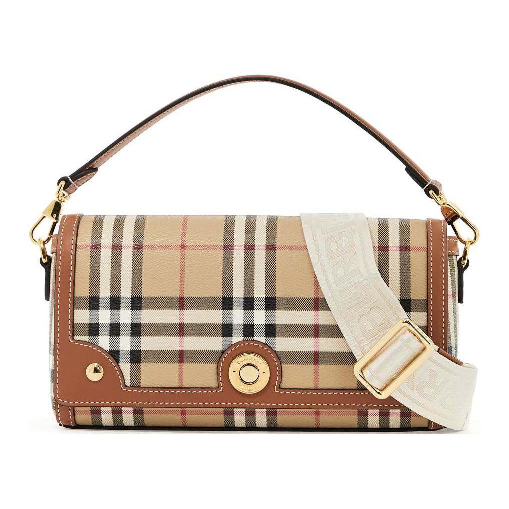 

Burberry Vintage Check Leather Top Handle Bag Gold-Tone Hardware Convertible Crossbody Handbag for Women, Daily Commute & Casual Outing 8092048 Basic Set (Bag+Dust Bag)