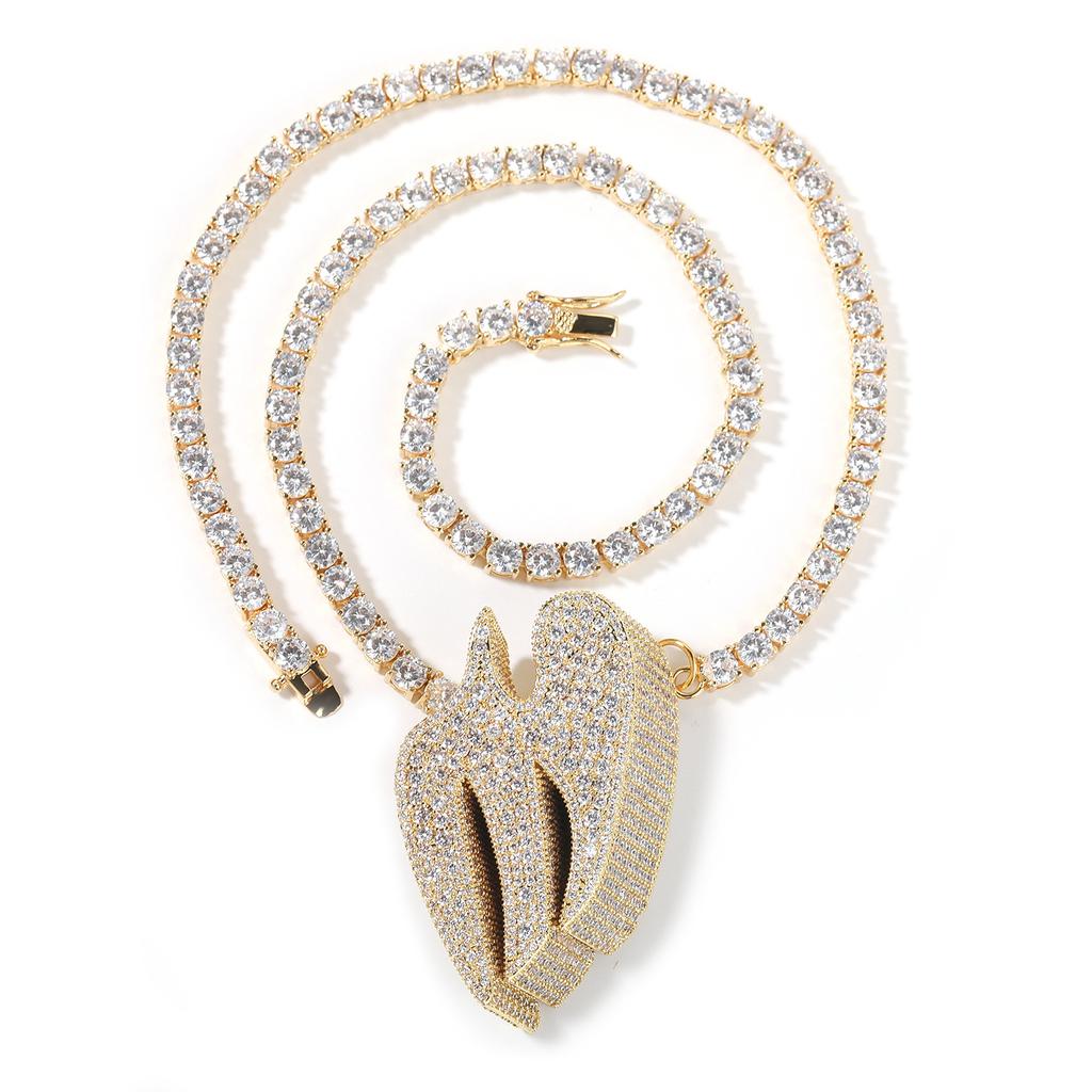 Hip Hop Gumeng Trend Hip Hop Pattern Feiyan Pendant Tennis Chain Unique Personality Pendant