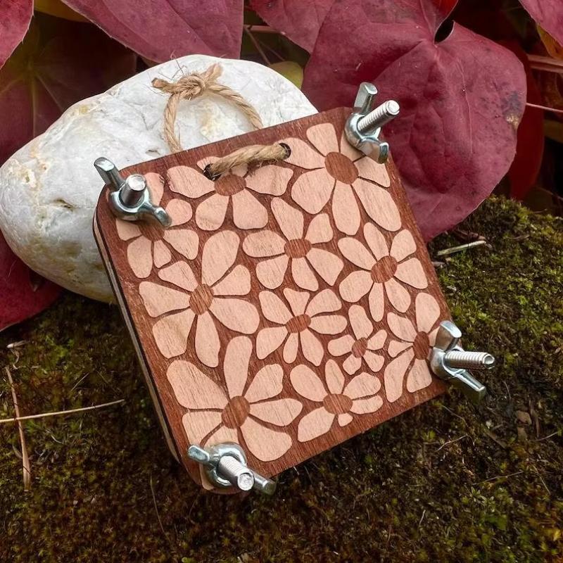 Карманный пресс для цветов Миниатюрный деревянный пресс для цветов Набор для прессования растений Арт-поделки из растений Машина для тиснения прессованием цветов Набор для консервации