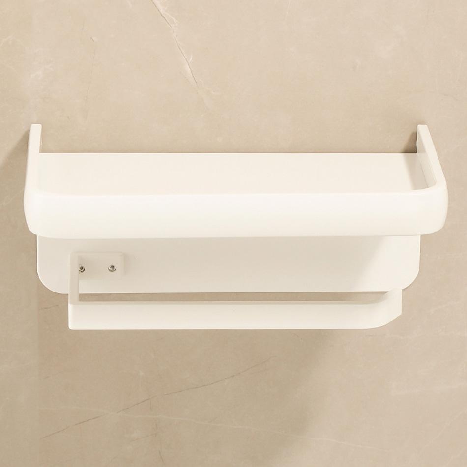 Cremeweißer Papierhalter mit Ablage aus Aluminium, kreativer Toiletten-, Küchen- und Badezimmer-Papierrollen-Aufbewahrungsständer, Wandmontage, Taschentuchhalter