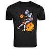 Astronaut Sitting On Planet Space Graphic T-Shirt