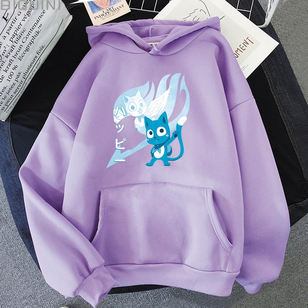Harajuku Аниме Fairy Tail Hooded Happy Cute Print Men Women Hoodies Oversize Sweatshirt Harajuku Comfortable Unisex Streetwear 4XL фиолетовый 1780₽