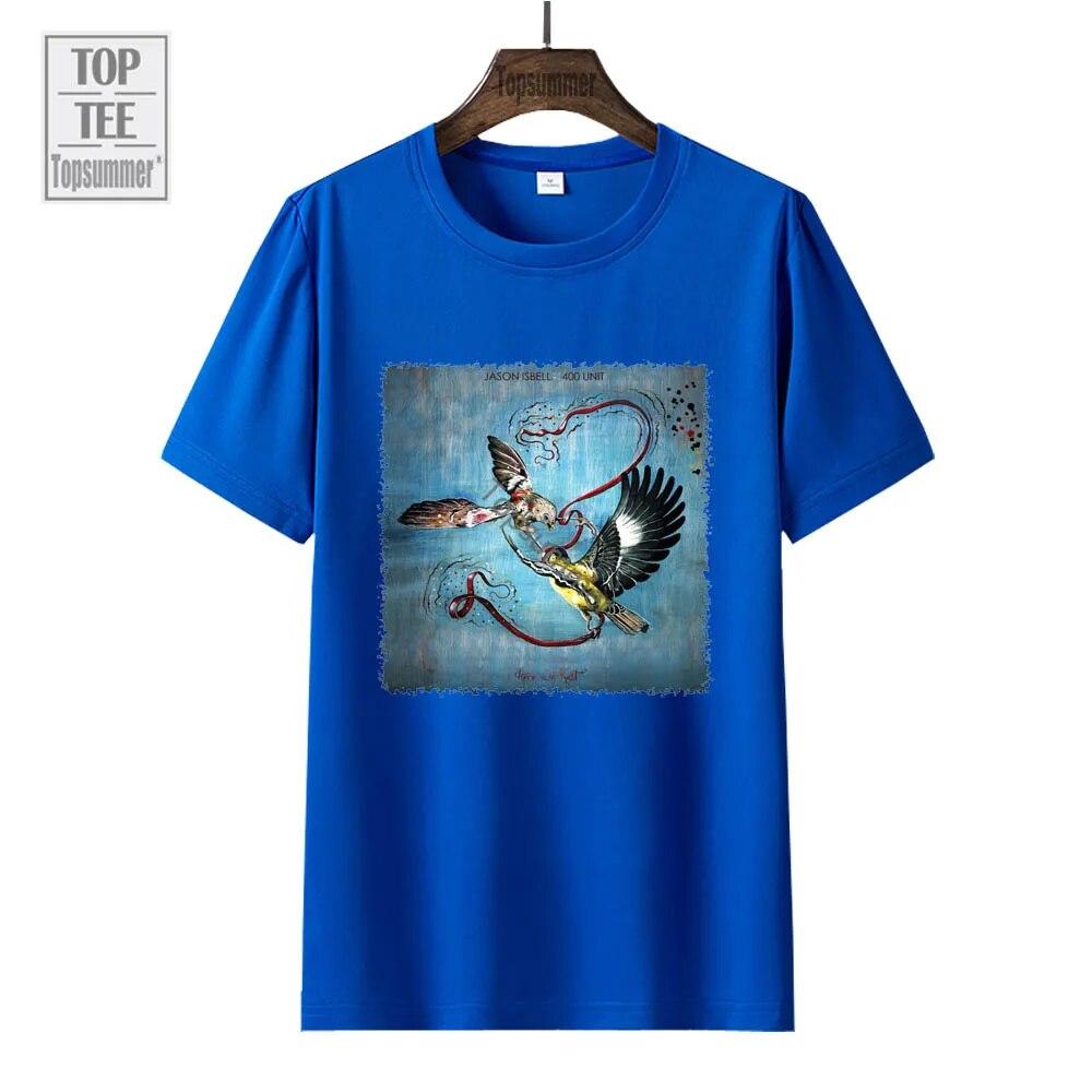 Camiseta do álbum Here We Rest Jason Isbell e a turnê de 400 unidades Camiseta da moda adolescente Harajuku Camiseta de algodão Roupas pretas