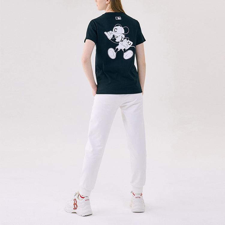 New MLB x Disney T Shirt Unisex Black 31TSK1031-45L