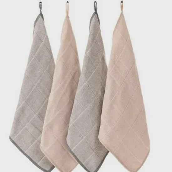 Non-Oily Bamboo Fiber Dish Towel with Bright Silk Viscose