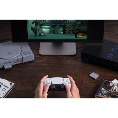 8Bitdo Retro Receiver for Xbox Series Controller, Xbox One Bluetooth Controller, Switch Pro, PS 5/PS 4 Controller Compatible PS 1 PS 2 and Windows