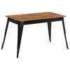 Day and Night - Day and Night Solid Acacia Wood and Steel Dining Table 120x60x76 Cm