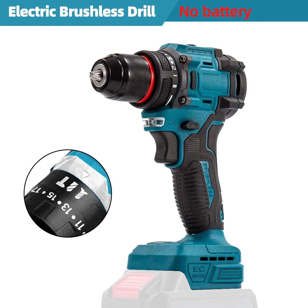 3 In 1 Brushless Electric Screwdriver Drill Cordless Power Tools Household Maintenance Repair Power Drill for Makita Battery
