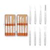 8Pieces Leather Carving Skiving Tool Ergonomic Grip Leatherworking Tool for Leather Wallets Belts Bags Crafting Project