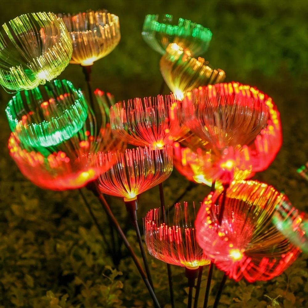 Solar Powered 6 Heads Jellyfish Light Waterproof Landscape Lawn Lamp  Garden Decoration