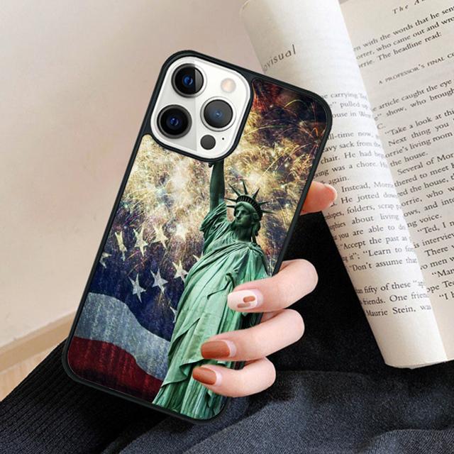 American Flag Phone Case Back Cover for iPhone 17 Air 16 15 14 13 11 12 Pro Max Plus Fundas Coque